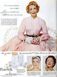 Cindy Garner For Pan Stick By Max Factor July 1952 Vintage Cosmetics Vintage Hairstyles Vintage Beauty