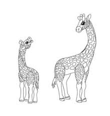 Cute giraffe clipart black and white. Giraffe Clip Art Black And White Vector Images Over 100