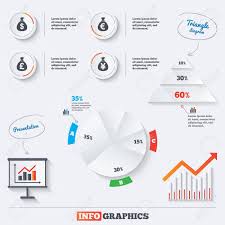 Pyramid Chart With Three Options Money Bag Icons Dollar Euro