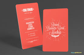 Free Stylish Round Business Card Mockup Psd Mockup Cartao Cartao De Visita Design De Cartao De Visita