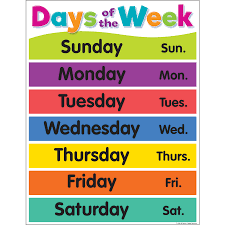 Check spelling or type a new query. Colorful Days Of The Week Chart Tcr7489 Teacher Created Resources