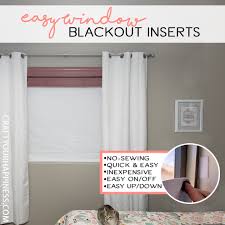 Insert the dowel into the curtain panel. How To Make Removable No Sew Blackout Window Inserts