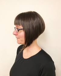 Bangs (north american english), or a fringe (british english), are strands or locks of hair that fall over the scalp's front hairline to cover the forehead, usually just above the eyebrows, though can range to various lengths. 33 Hottest A Line Bob Haircuts You Ll Want To Try In 2021