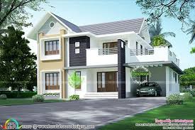 Simple Sloping Roof 2156 Sq Ft Kerala House Design Duplex House Design Coastal House Plans