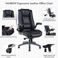 Reficcer Office Chair High Back Leather Executive Computer Desk Chair Office Chair Computer Desk Chair Ergonomics Design