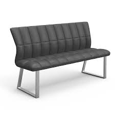 Dinning room bench dining bench with back dining chair kitchen seating table seating small bench seat bench sylvia charcoal bench with tufted backrest | structube. Novara Dark Grey Dining Table Bench