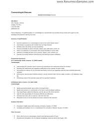 cosmetology resume samples resume format