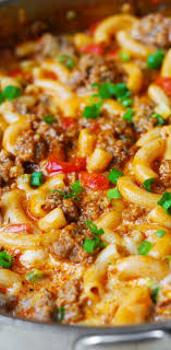 One Skillet Mac And Cheese With Sausage And Bell Peppers Food Cooking Recipes