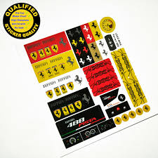 16 farklı ferrari oto sticker için fiyatlar listeleniyor. Custom Sticker For Moc Lego Cada Ferrari 488 Pista 1 8 Model Premium Quality
