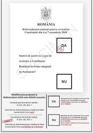 Ce intrebari sunt la referendum. Intrebare Buletin Vot Referendum 181 Public News Fm