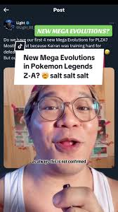 New Mega Evolutions in Pokemon Legends Z-A? 🤯 again, salt salt salt! but  what do you think? you like these 4 or something else? #pokemon  #pokemonlegends #pokemonlegends #pokémon #pokemonlegendsarceus ...