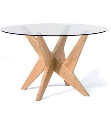 24 per page 48 per page 96 per page. Contemporary Dining Table Cross Side Case Glass Oak Round