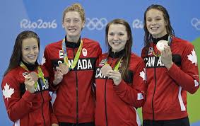Women's 4x200 freestyle relay, leading the americans cruise to victory ahead of. Canadian Women Win Bronze In 4x200 Metre Relay The Star