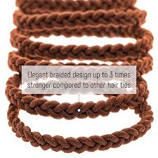 Section off the front of your hair that you want to braid and create a french braid down to the. Amazon Com Braided Hair Tie Ponytail Holder Thick Hair Ties 20 Pcs Beauty