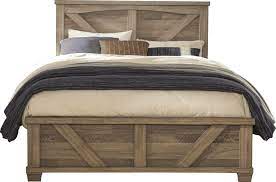 Barn door bedroom set rooms to go. Woodcreek Brown 3 Pc King Panel Bed Rooms To Go