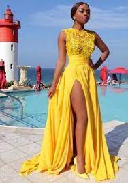 Mujer Con Estilo Prom Dresses Yellow Split Prom Dresses Prom Girl Dresses