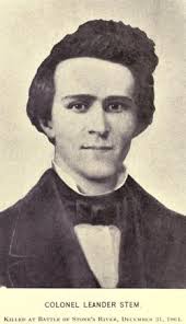 Col Leander Stem (1826-1863)