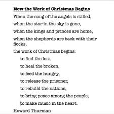 Christmas (or the feast of the nativity) is an annual festival commemorating the birth of jesus christ, observed primarily on december 25 as a religious and cultural celebration by billions of people around. Now The Work Of Christmas Begins Laura Crosby