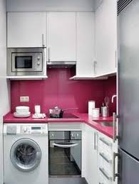 kitchen counter with washing machine