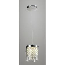 Shop Led Crystal Pendant Lighting With Chrome Steel Frame And Glass Shades Overstock 29357984