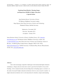 What is brand identity and why is it important? Pdf Exploring Brand Identity Meaning Image And Reputation Bimir In Higher Education A Special Section