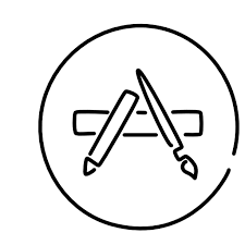 Customize handcrafted templates, or make new graphics from scratch. App Store Kostenlos Symbol Von A S Social Set