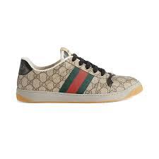 Gucci Screener GG Supreme Canvas Sneakers Black Yellow – voilà.id