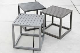 Aluminium garden & patio tables. Side Table Robin Aluminum Anthracite With Aluminum Slats
