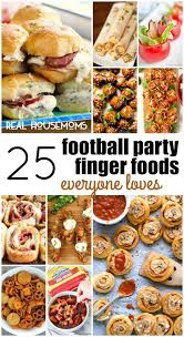 Finger foods in particular have a way of fitting in as both elegant oscar party bites or raucous superbowl party apps. 25 Football Party Finger Foods Everyone Loves Real Housemoms