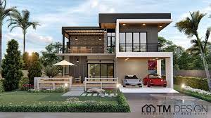 Upon entering the gate, the garage can accommodate 2 cars which is roofed by the balcony. Jaw Dropping Double Storey House With Four Bedrooms Pinoy House Plans
