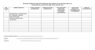 We did not find results for: Borang Pemarkahan Pertandingan Deklamasi Sajak Bahasa Melayu Docx Docx Document