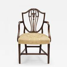 Available in other custom finishes, stain colors, paint colors, japan lacquers. English Period Hepplewhite Shield Back Armchair 18th Century