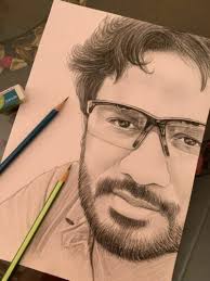 Antique Miniature 19th Century Child Portrait Drawing Painting