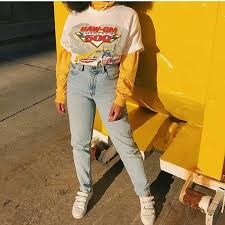 Aesthetic Black And Yellow Clothes 90s Weheartit Tshirt Tumblroutfit Tumblr Outfits Pinterestoutfit Pinterest Aestheticoutfit Aesthetic Aesthetic Clothes Yellow Clothes Girly Outfits