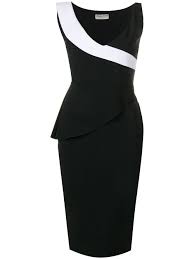 Le Petite Robe Di Chiara Boni Wrap Peplum Dress Black