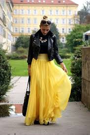 Yellow Skirt Modetrend Mode Kleidung Mode