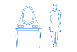 Well you're in luck, because here they come. Ikea Hemnes Dressing Table Oval Mirror Dimensions Drawings Dimensions Com