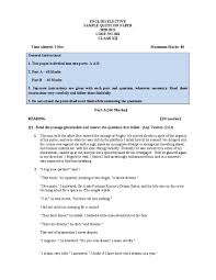 Cbse Sample Papers 2021 For Class 12 English Elective Aglasem Schools