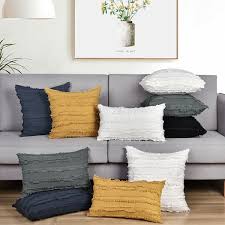 Najděte stock snímky na téma many yellow pillows on white sofa v hd a miliony dalších stock fotografií, ilustrací a vektorů bez autorských poplatků ve sbírce shutterstock. Mustard Yellow White Black Blue Cotton Linen Throw Pillow Covers For Couch Sofa Bed Decorative Throws Cushion Covers 18 X 18 Inches Set Of 2 Wish