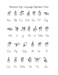 11 genuine chart for sign language alphabet