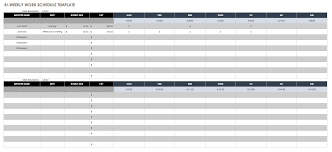 weekly schedule templates for excel