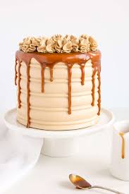Caramel Cake With A Small Pitcher Of Caramel On The Side Caramel Drip And Rosettes Salted Caramel Cake Caramel Cake Recipe Caramel Cake