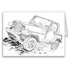 Jeep Wrangler Greeting Cards From Zazzle Com Jeep Yj Jeep Drawing Jeep Art