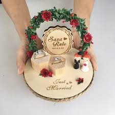 1pcs Lot Forest Creative Wedding Married Ring Cushion Holder Engagement Party D Ring Holder Wedding Personalized Wedding Rings Personalized Wedding Ring Holder