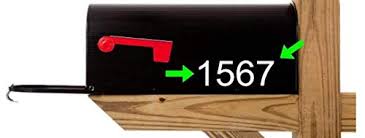 Mailbox height and placement rules. Amazon Com 2 2 Custom Reflective Mailbox Numbers Decals White Or Black Garden Outdoor