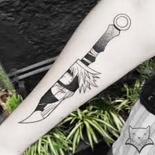 Kakashi Tattoo Black Work Manga Adaga Kakashi Tattoo Naruto Tattoo Geometric Tattoo