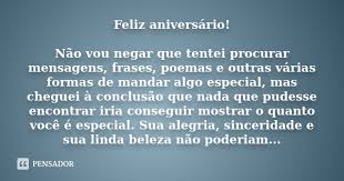 Feliz Aniversario Nao Vou Negar Que Tentei Procurar Mensagens Pensador As melhores mensagens e textos. vou negar que tentei procurar mensagens