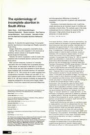 Transforming nursing in south africa. Pdf The Epidemiology Of Incomplete Abortion In South Africa National Incomplete Abortion Reference Group