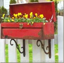 Rusty Toolbox Repurposed Into Planter By Hiidy Creative Planter Container Gardening Garden Art
