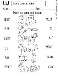 Match The Animal Fichas Ingles Infantil Animales En Ingles Ingles Para Preescolar